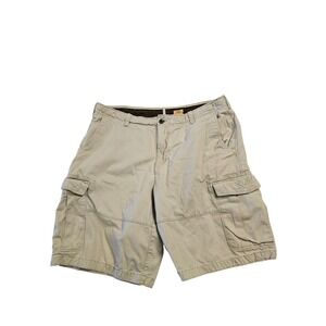 Timberland Mens Cargo Shorts Size 40 Khaki Tan Cotton Twill Hiking Utility 5325
